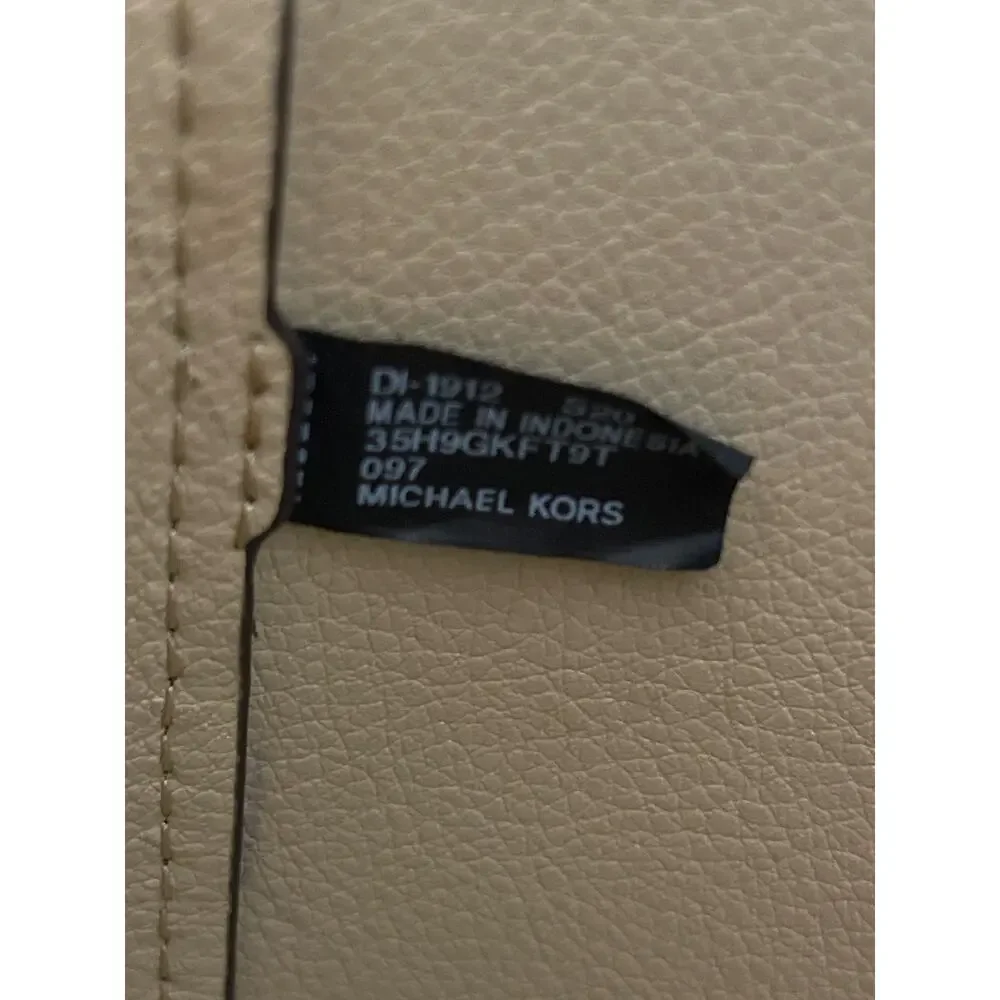 Michael‎ Kors Kimly Large Bonded Tote Bag Beige Pebbled Leather 35H9GKFT9T